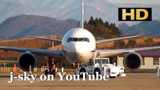 [HD] Beautiful Autumn Leaves! ANA Boeing 767-300 at Akita Airport [AXT/RJSK] / 秋田空港 紅葉 全日空