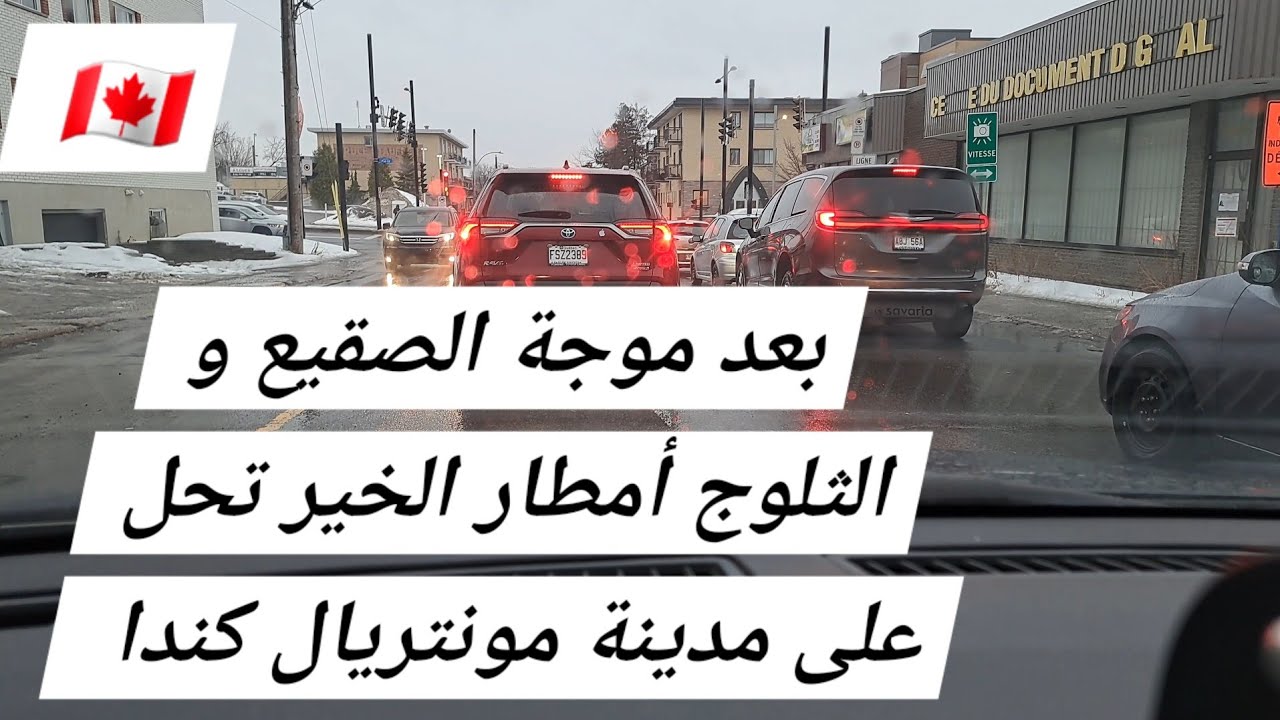 بعد الصقيع  و الثلوج  أمطار  الخير  تحل على  مدينة مونتريال  كندا 🇨🇦 CA