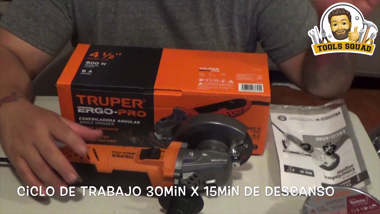 ESMERIL TRUPER ERGO PRO DE 4 1/2” - YouTube
