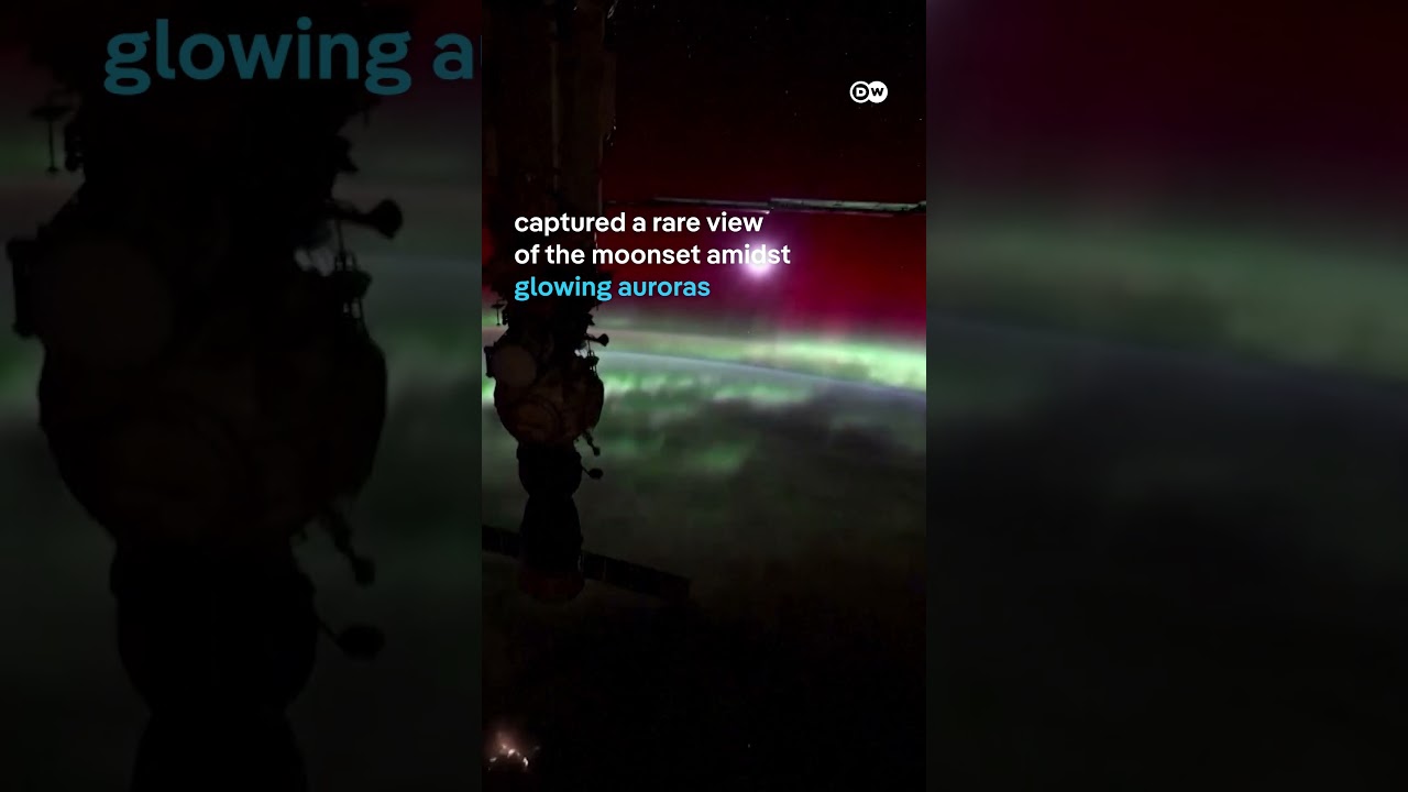 Rare view of the moonset captured from ISS | DW News