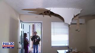 Renter forced out of apartment after ceiling collapses