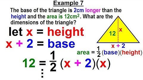 Algebra - Ch. 9: Solving Word Problems with Factoring (7 of 17) Example 7