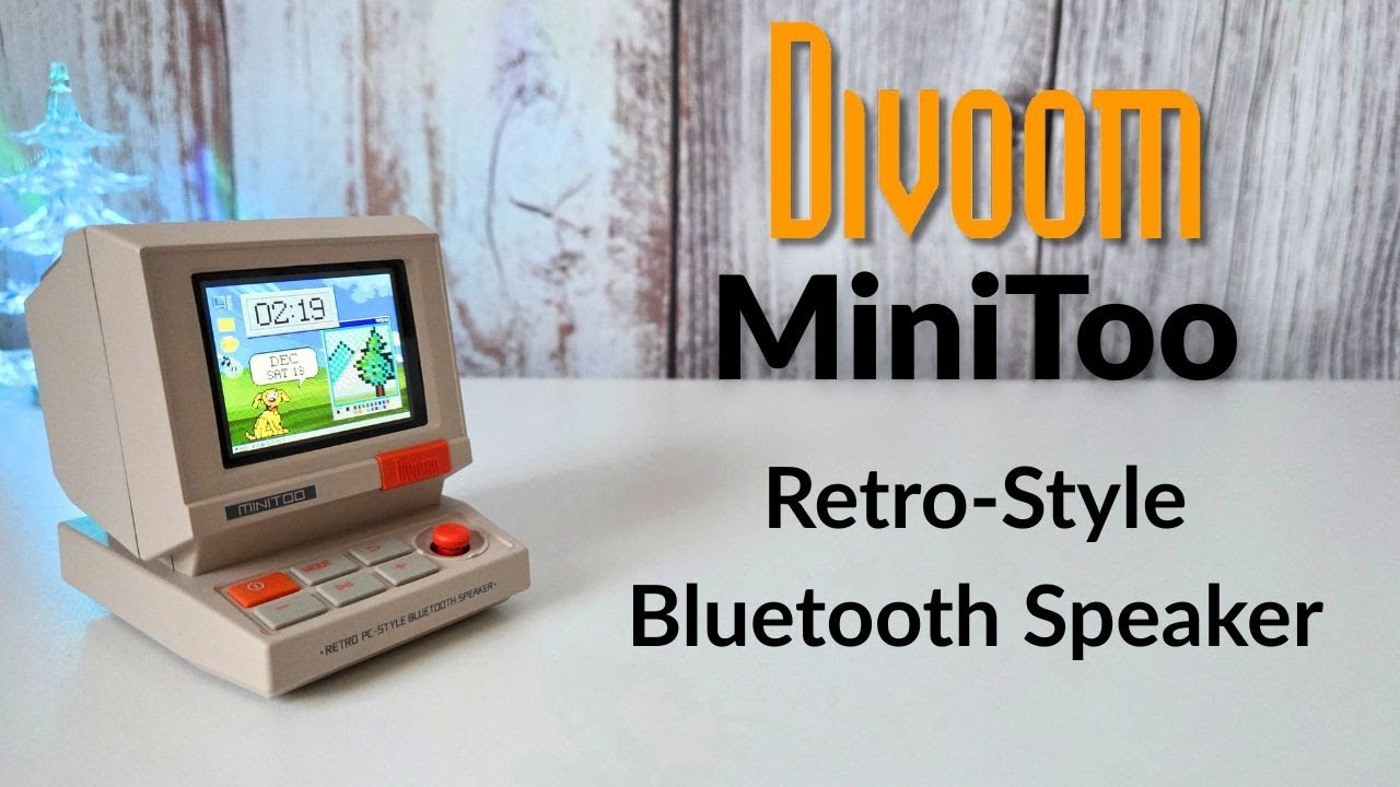 Davoom Mini Computer Divoom MiniToo - Retro PC Style Bluetooth Speaker Review - YouTube