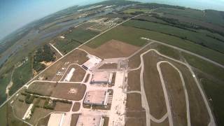 Post PFF III Skydive. Diving exit, back loops 10th jump