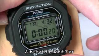 カシオ腕時計 G-SHOCK DW-5600E-1 タイマーの使用方法