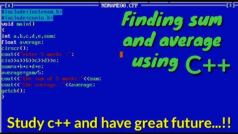 Find sum and average using C++ 😍 "easy & informative" || Simple C++ program using Turbo C++(part-1 )