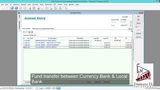 Famous SQL Account - Bank Transfer (Multi Currency) via GL Journal Entry Net Worth
