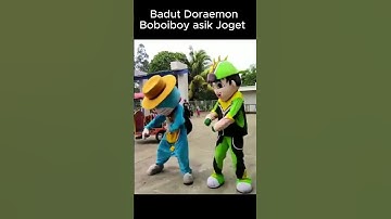 Asik bgt badut doraemon badut boboiboy joget II lagu balonku ada lima #badut #balon
