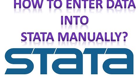 How to enter data into stata manually