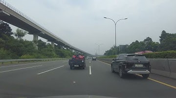 Driving on Jagorawi Toll Road: From Cimanggis Toll Gate, Depok to Taman Mini Area