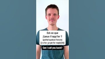 Can I call you back in French