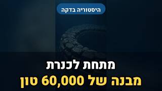 מתחת לכנרת מסתתר מבנה של 60,000 טון — ואף אחד לא יודע מי בנה אותו