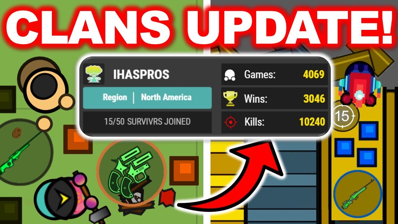 NEW CLANS UPDATE in SURVIV.IO! Lucky Dual AWM-S Spawn
