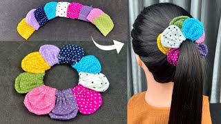 How to make Flower Scrunchies from Fabric Scraps. DIY Scrunchies.