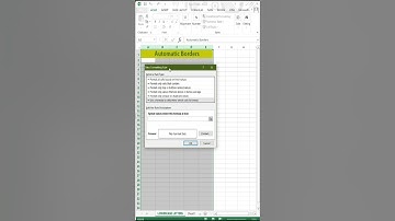 Excel Auto Borders | Technical Ustad