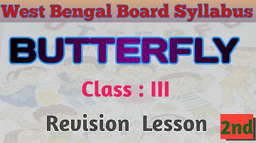 Butterfly for Class III | WBBPE | Class Three Butterfly Book Solution | Revision Lesson Activities |