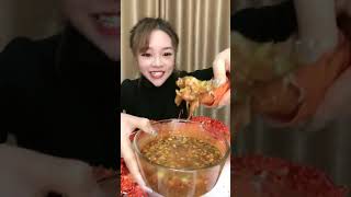 Chinese ASMR Mukbang Eating Show  Seafood pretty girl 2021 #food ​​#263