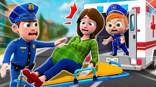 Baby Police Rescue Pregnant Mother - Mommy Got Pregnant Song - Funny Songs \u0026 Nursery Rhymes