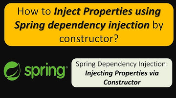 How to Inject Properties using Spring dependency injection by constructor?