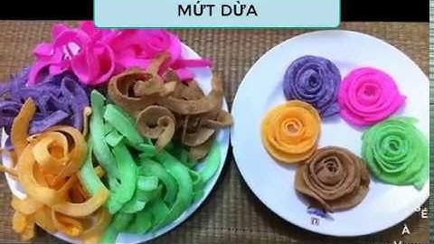 cách làm MỨT DỪA ngũ sắc màu tự nhiên