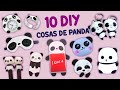 10 COSITAS LINDAS CON PANDA - ÚTILES ESCOLARES, JUGUETES ANTIESTRÉS, ESTUCHE PARA CELULAR Y MÁS..