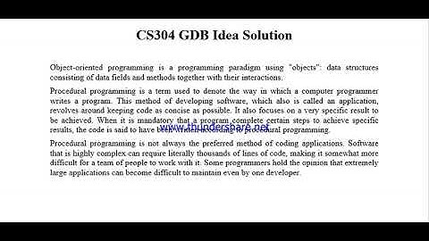 CS304 GDB Solution