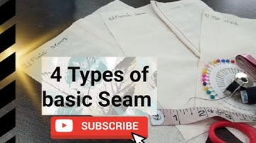 How to make different type of Seam - Sewing Lesson for Beginner #1