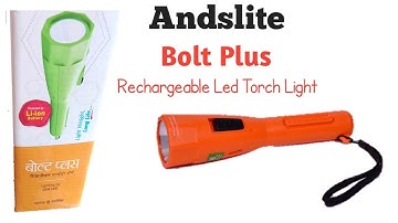 Andslite Bolt Plus Torch Light | Andslite Bolt Plus | Bolt Plus Led Rechargeable Torch Light