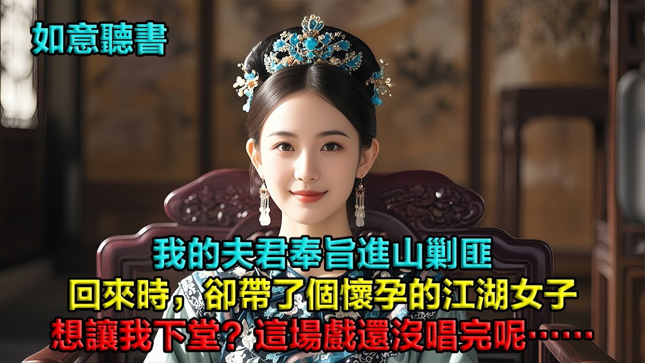 我的夫君奉旨進山剿匪，一年後回來時，卻帶了個懷孕的江湖女子。他那句自請下堂說出口的時候，我便知道，三年夫妻情分到頭了。我抬眼看着逼我下堂的夫君：「難道你那九個兒子、七個女兒，難道都是野種嗎？」