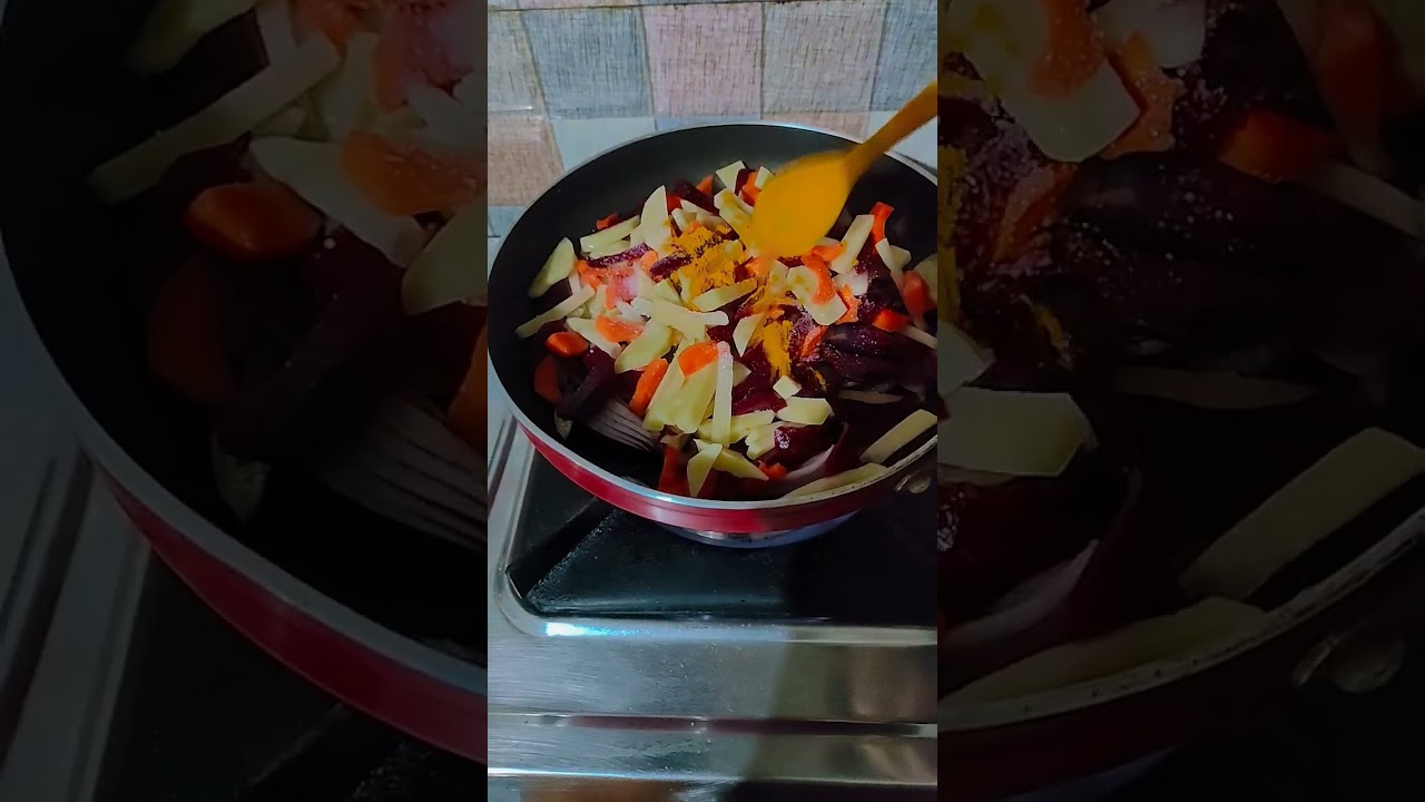Yeh Garmi ☀️ beetroot n carrot fried 