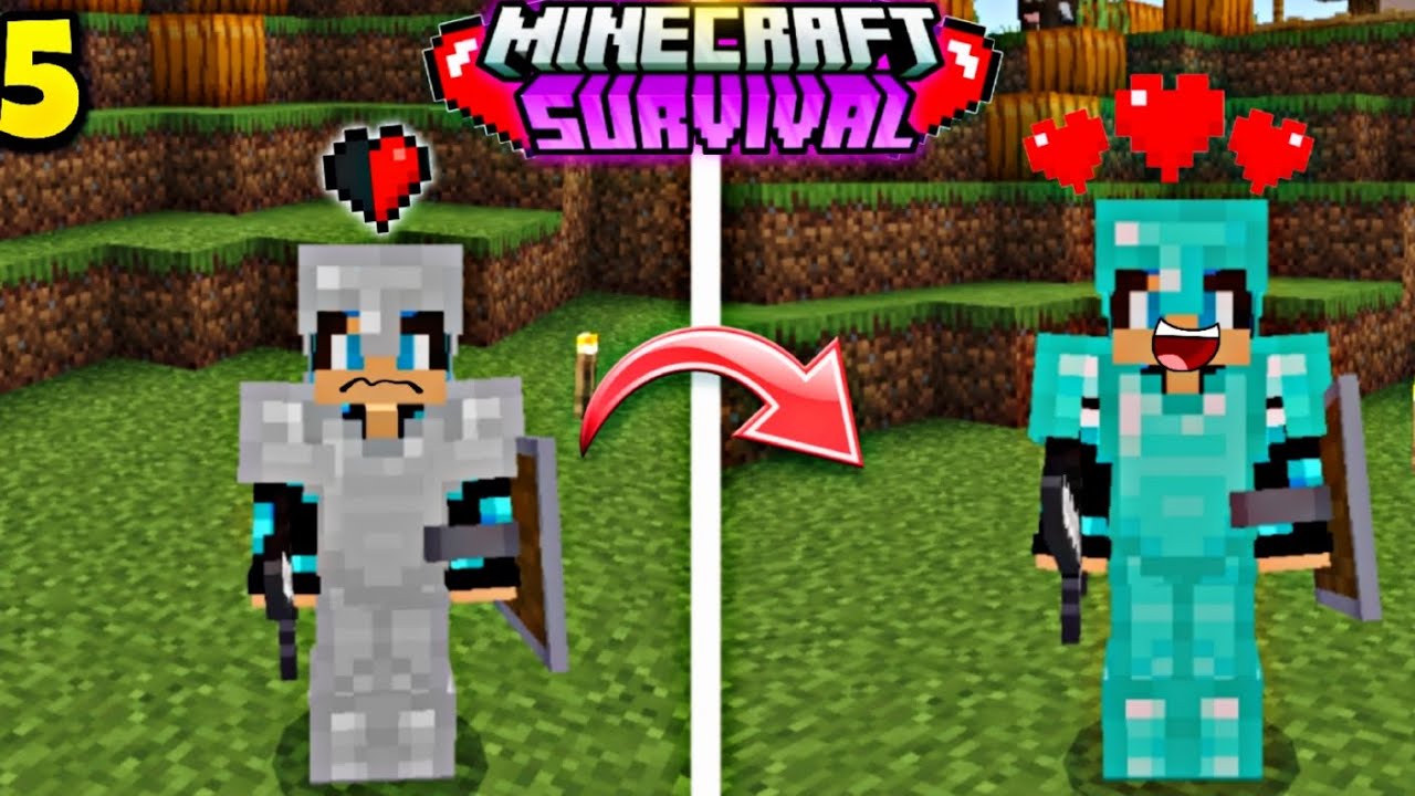 I Covered in diamond armour😮 In Minecraft Survival Series Part 5 # ...