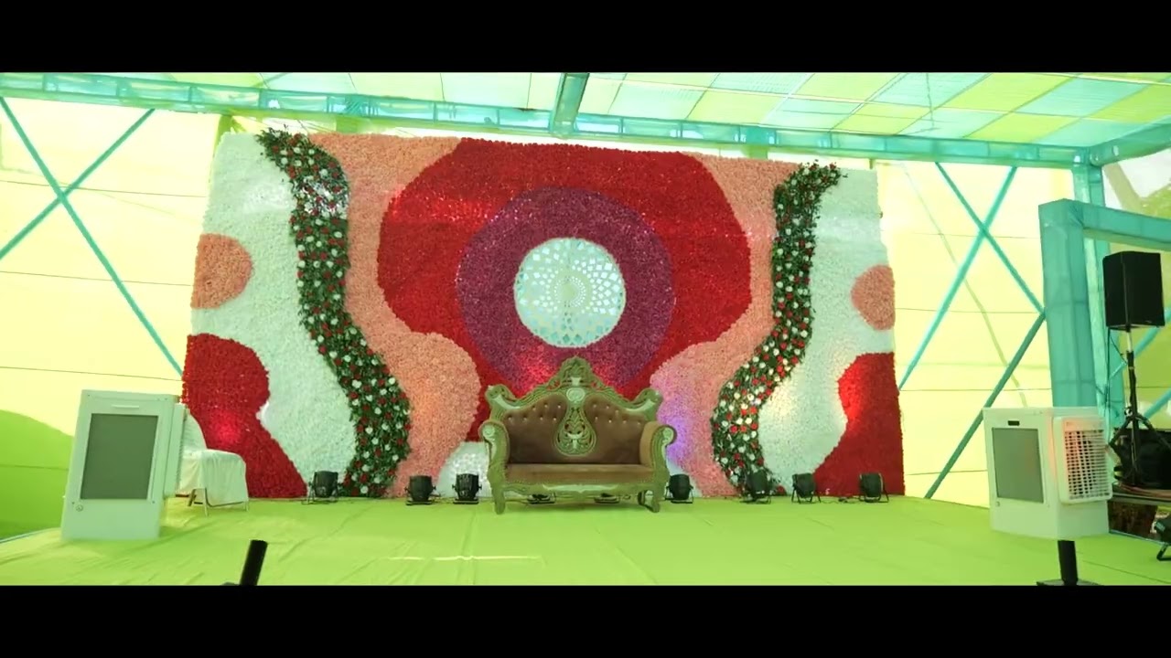 Royal Indian Reception. Flower Theme. 