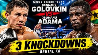 Gennady Golovkin vs Osumanu Adama: 3 Knockdowns & Brutal KO | Boxing Documentary