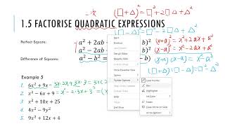 A Level-爱德思-IAL-Pure Math 1-P1-1.5 Factorising Quadratic Expressions