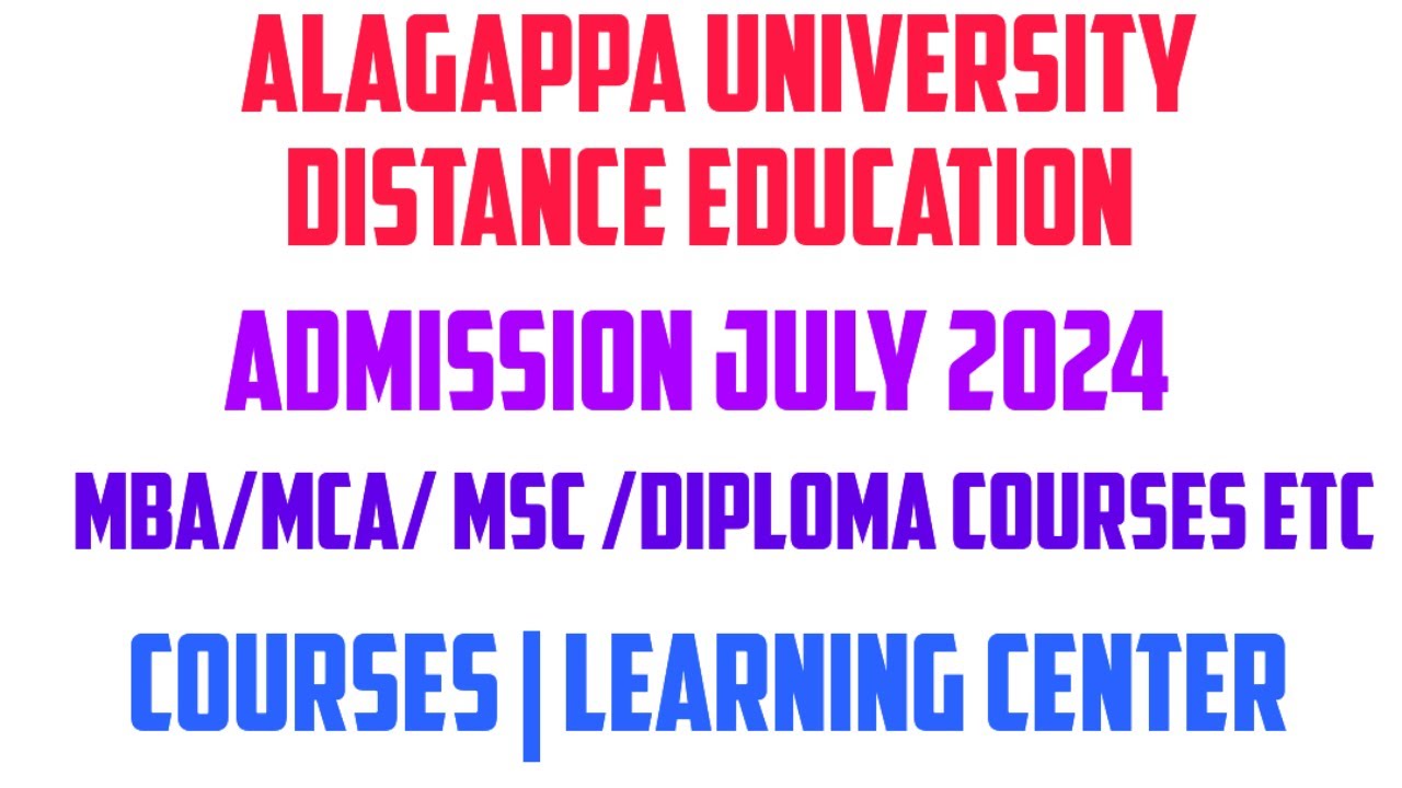 Alagappa University Distance Education Admission 2024 Distance alagappa-university-distance-education-admission-2024-distance