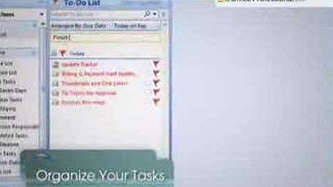 Microsoft Office Outlook 2007 Tip - To-Do Bar