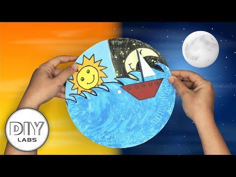 DAY AND NIGHT PAPER PLATE | Paper Plate Craft | Fast-n-Easy | DIY
