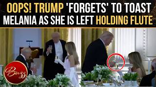 Melania Awkwardly Turns To Camera: Trump 'Forgets' To Toast Her At State Dinner With King Charles