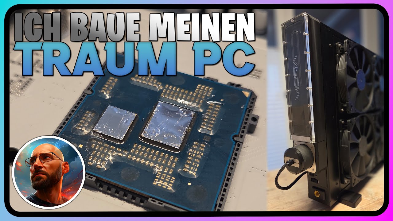 PC-Build Montage | 9800X3D Direct-Die + MO-RA IV 400 | White Build mit BTF-Mainboard in Lian Li Case