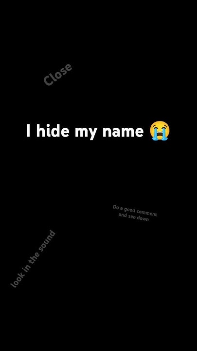 Hide my name - YouTube