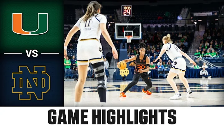 Miami vs. Notre Dame Game Highlights | 2023-24 ACC Women’s Basketball
