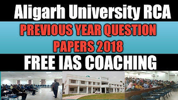rca amu previous year question paper 2018 pdf