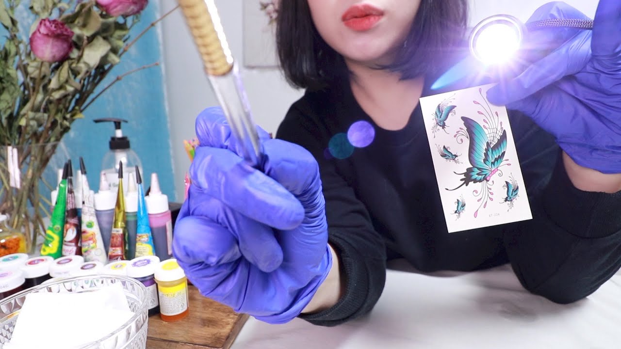 타투샵 ASMRㅣ귀 뒤에 콕콕! 리얼한 타투ㅣTattoo Shop ASMR
