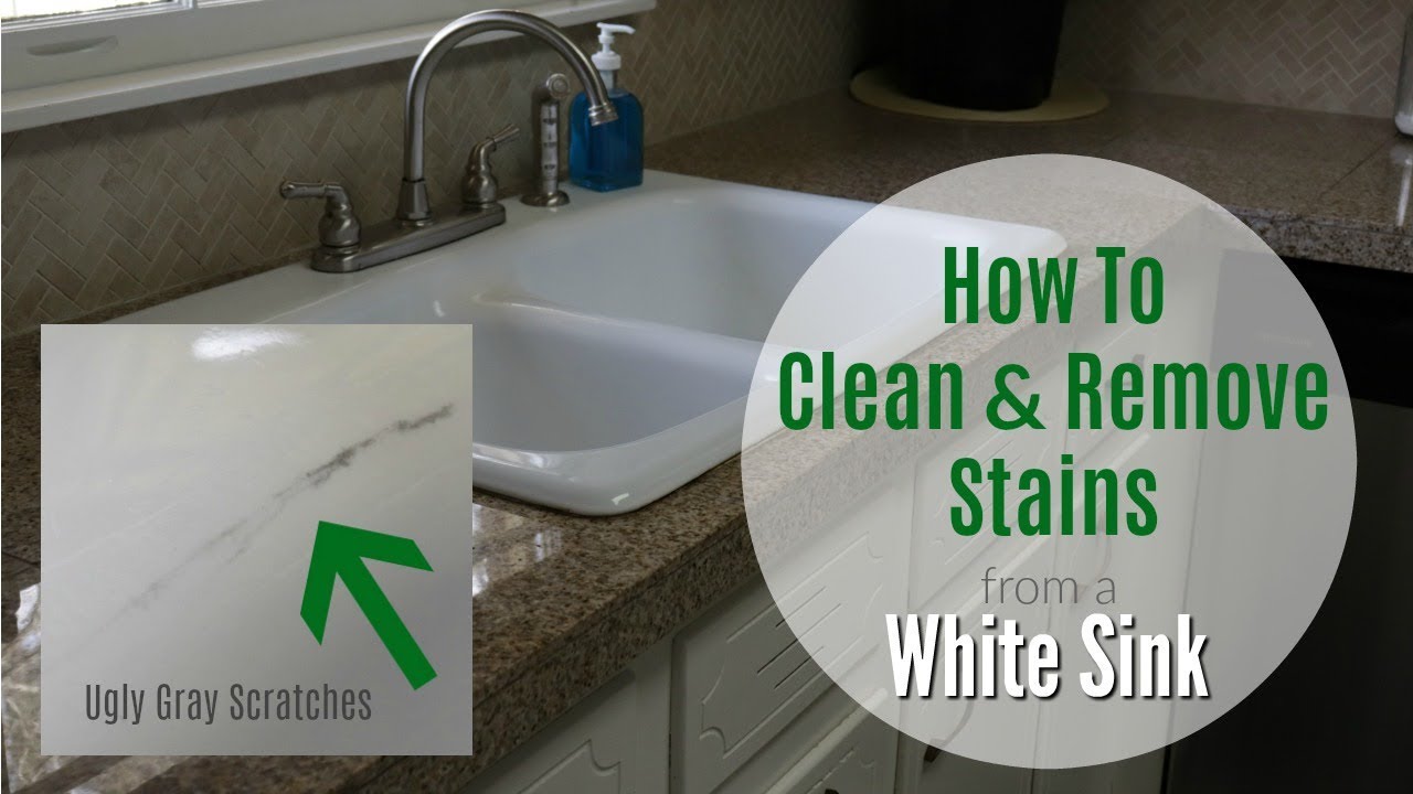 How To Clean And Remove Marks From a White Sink  How To Clean A Porcelain  Sink