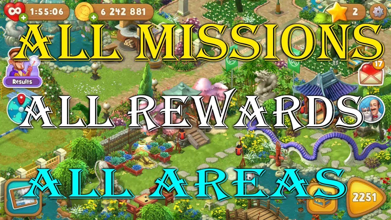 Gardenscapes - All Missions - All Rewards - All Areas Unlocked [Part 1] - 0 - Endless