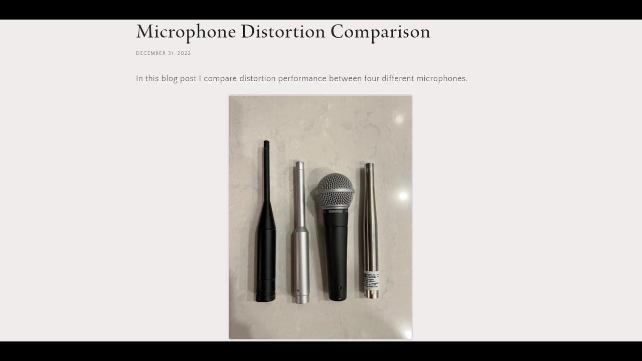 Microphone Distortion Comparison YouTube