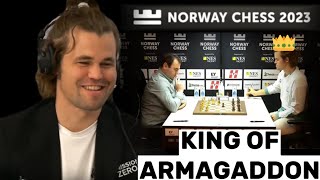 KING OF ARMAGEDDON!! Shakhriyar Mamedyarov VS. Magnus Carlsen | NORWAY CHESS 2023 | ROUND 8