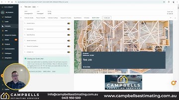 Campbells Estimating Builders Template Quick Run through