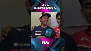 Q & A Veda Ega Pratama dan Mario Aji #veda #veda9 #vep9 #vedapratama #moto3 #vedaegapratama