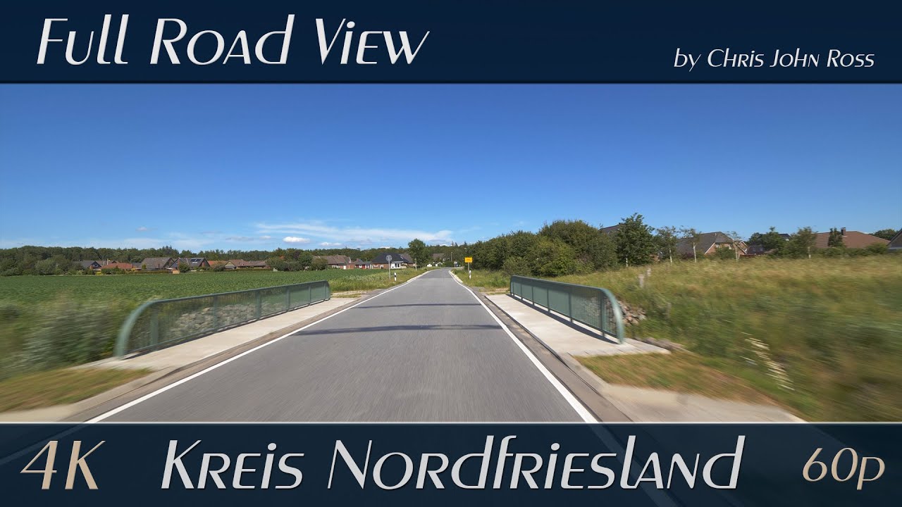 Risum-Lindholm - Leck, Schleswig-Holstein, Germany: Naie Wäi, Leckeng, Birkstraße - 4K (2160p/60p)